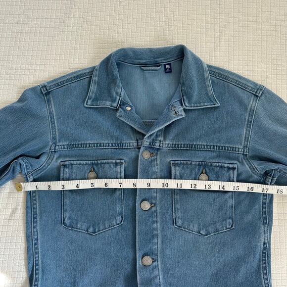Uniqlo Japan Kids Unisex Denim Jacket Madium Wash Size 140 CM/ US 8-10 - Picture 5 of 10